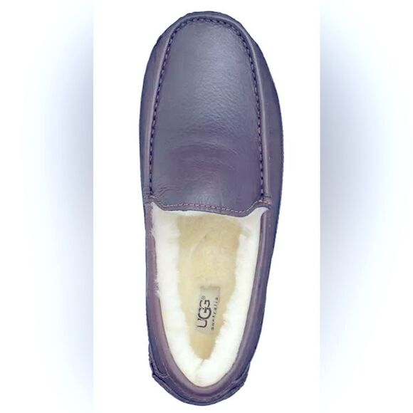 UGG Men's Ascot dark Brown Leather slippers! Pre-loved condition; Size - Picture 1 of 11